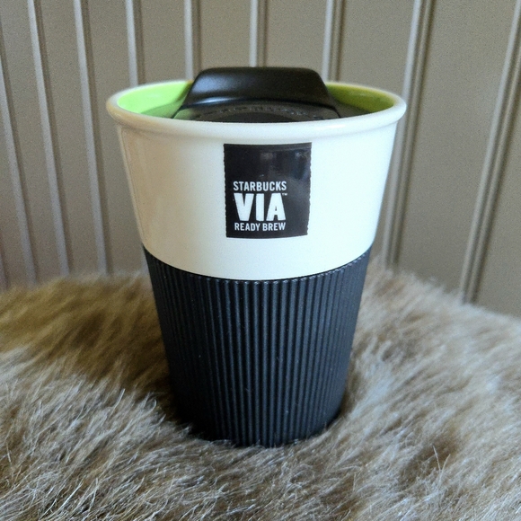 Starbucks Other - ( Starbucks ) 3 Piece Set: Ceramic Travel Mug, Removable Cup Cozy, & Lid